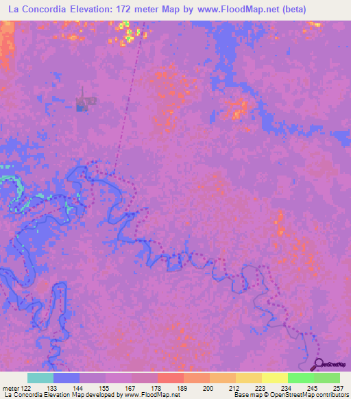 La Concordia,Guatemala Elevation Map