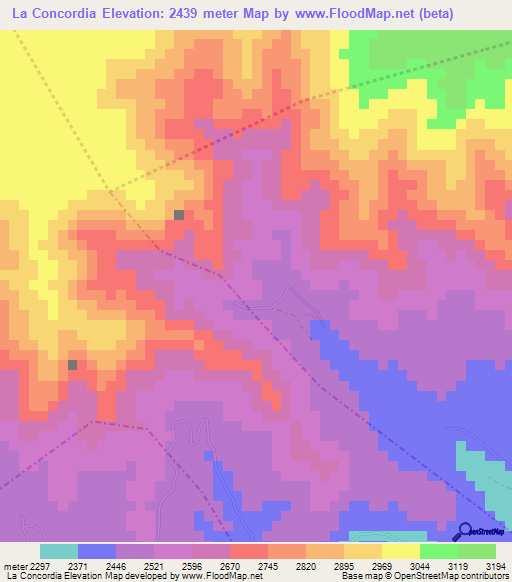 La Concordia,Guatemala Elevation Map