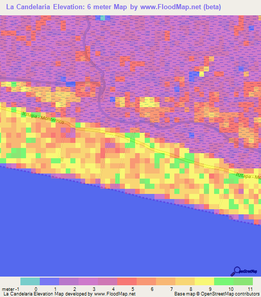 La Candelaria,Guatemala Elevation Map