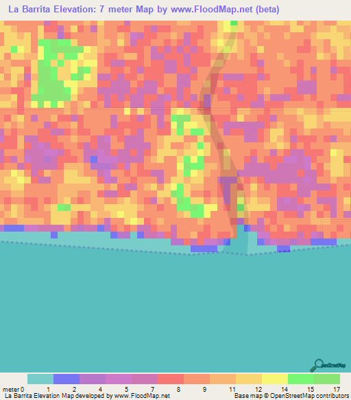 La Barrita,Guatemala Elevation Map