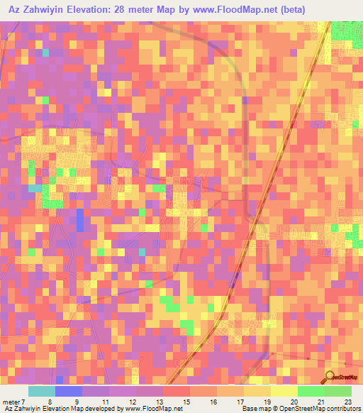 Az Zahwiyin,Egypt Elevation Map