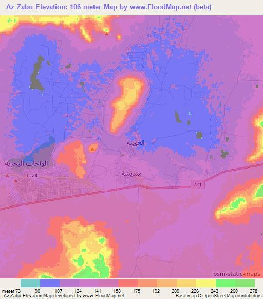 Az Zabu,Egypt Elevation Map