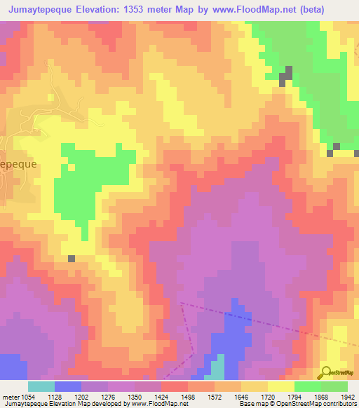 Jumaytepeque,Guatemala Elevation Map