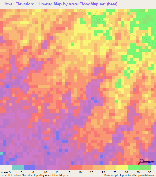 Jovel,Guatemala Elevation Map