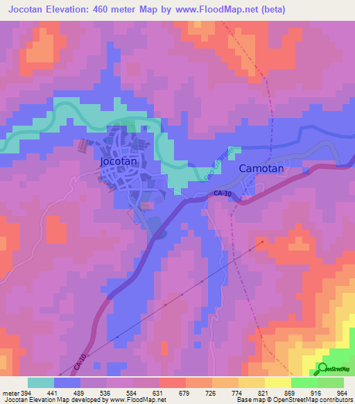 Jocotan,Guatemala Elevation Map