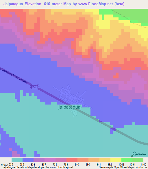 Jalpatagua,Guatemala Elevation Map