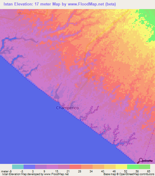 Ixtan,Guatemala Elevation Map