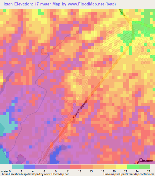 Ixtan,Guatemala Elevation Map