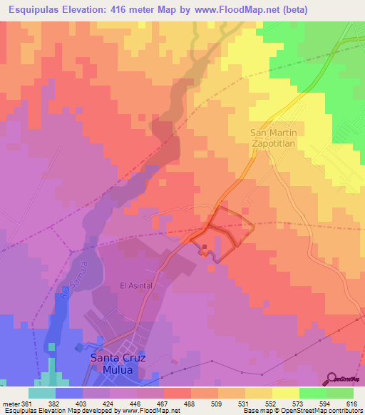 Esquipulas,Guatemala Elevation Map