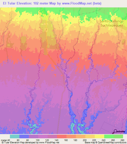 El Tular,Guatemala Elevation Map