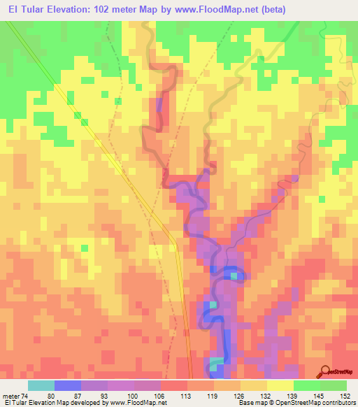 El Tular,Guatemala Elevation Map