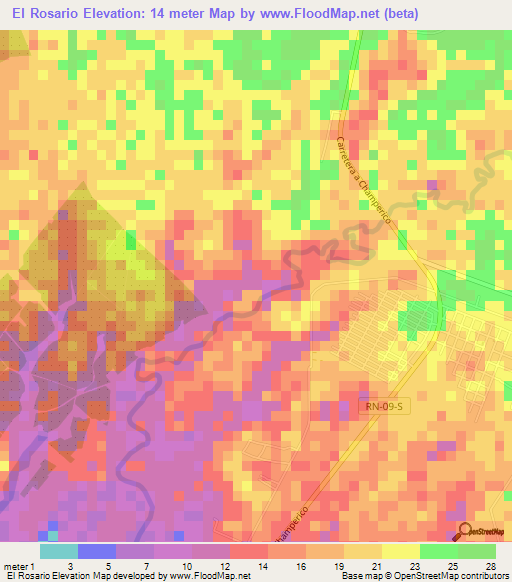 El Rosario,Guatemala Elevation Map