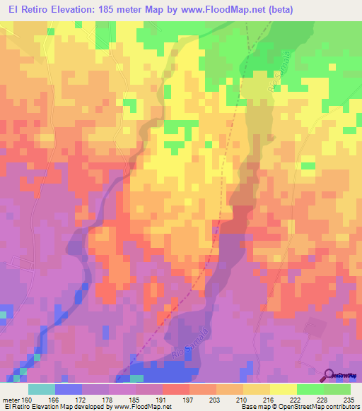 El Retiro,Guatemala Elevation Map