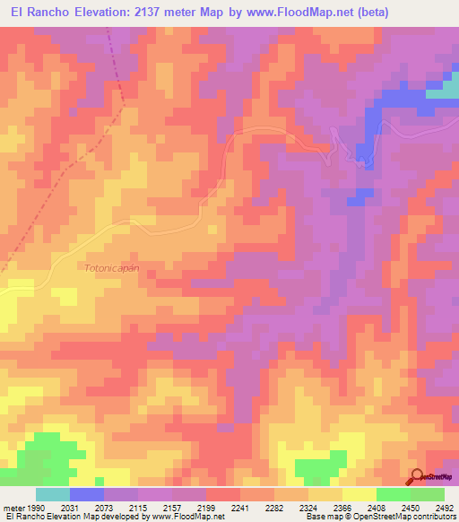 El Rancho,Guatemala Elevation Map