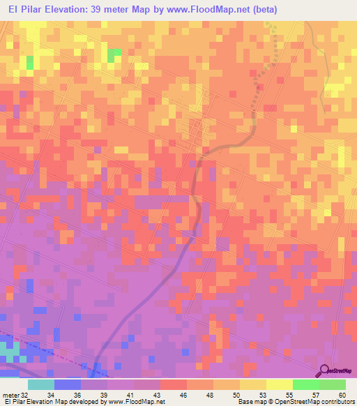 El Pilar,Guatemala Elevation Map