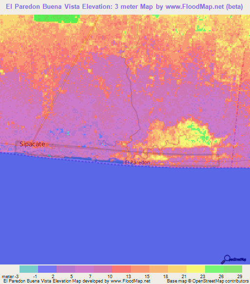 El Paredon Buena Vista,Guatemala Elevation Map