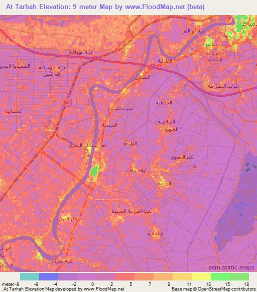 At Tarhah,Egypt Elevation Map