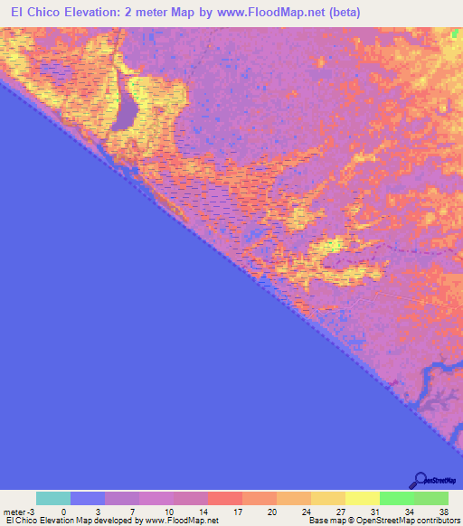 El Chico,Guatemala Elevation Map