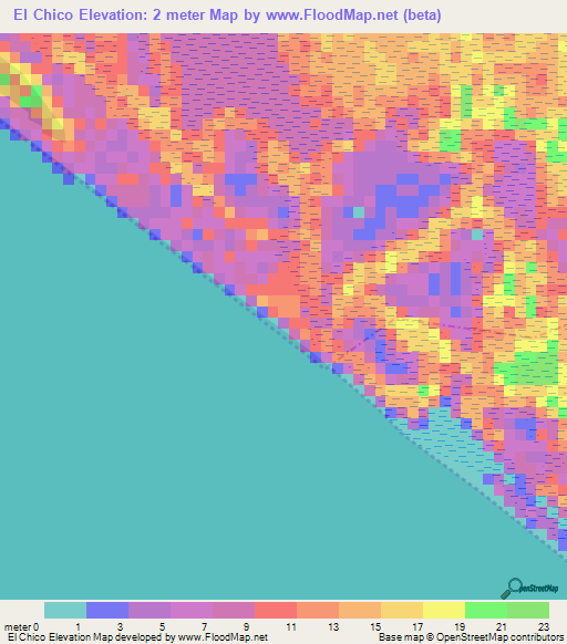 El Chico,Guatemala Elevation Map