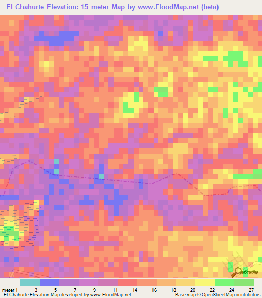 El Chahurte,Guatemala Elevation Map