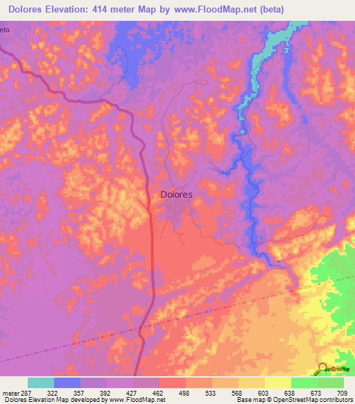 Dolores,Guatemala Elevation Map