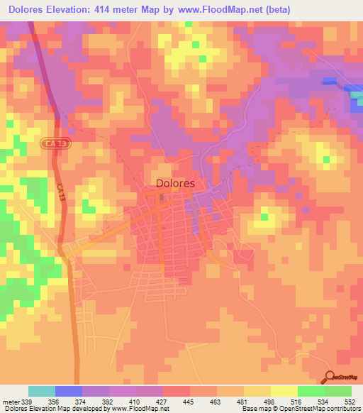 Dolores,Guatemala Elevation Map