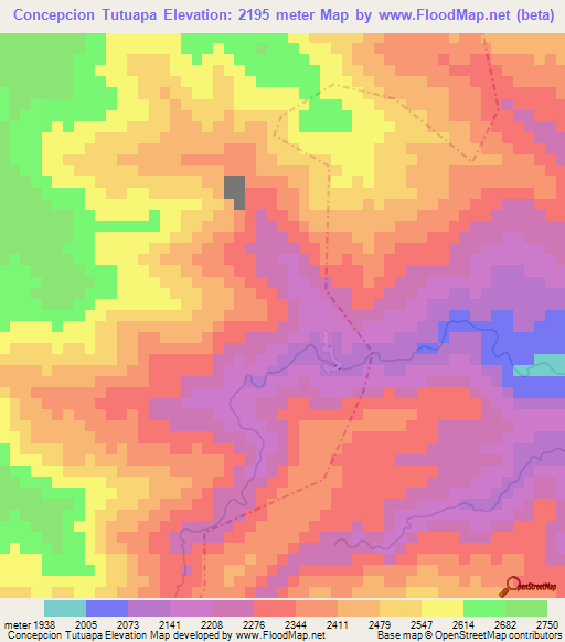 Concepcion Tutuapa,Guatemala Elevation Map