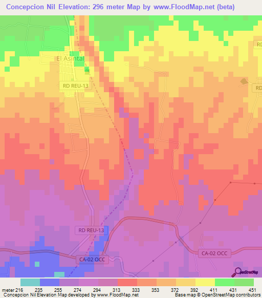 Concepcion Nil,Guatemala Elevation Map