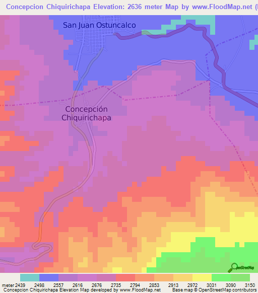 Concepcion Chiquirichapa,Guatemala Elevation Map