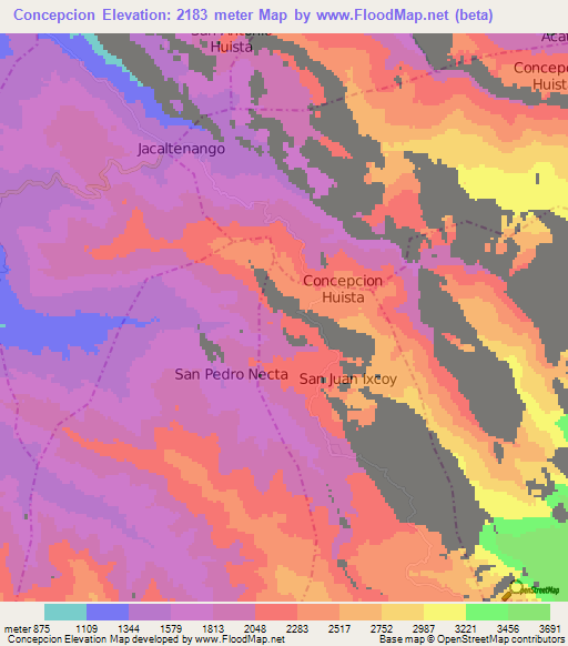 Concepcion,Guatemala Elevation Map