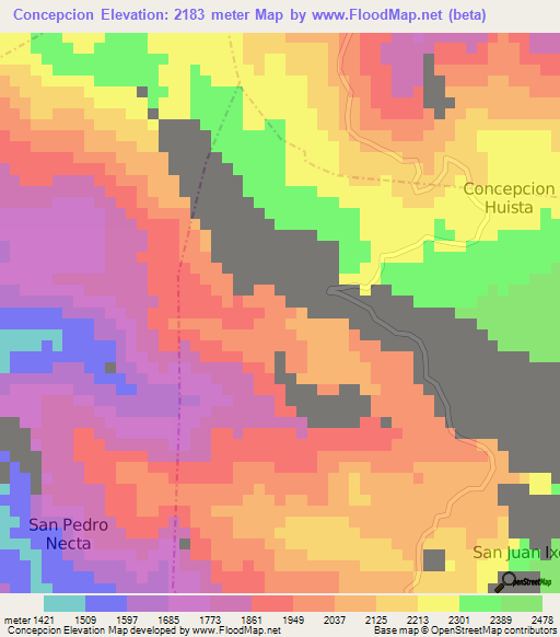 Concepcion,Guatemala Elevation Map