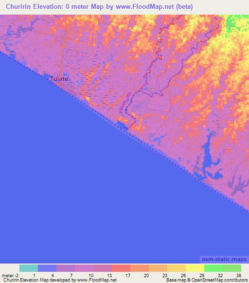 Churirin,Guatemala Elevation Map