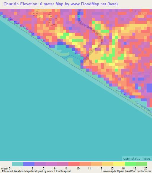 Churirin,Guatemala Elevation Map