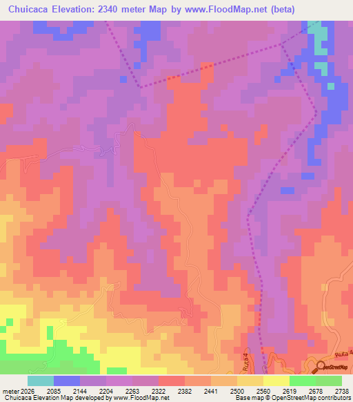 Chuicaca,Guatemala Elevation Map