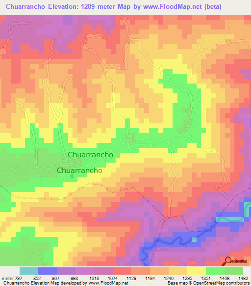 Chuarrancho,Guatemala Elevation Map