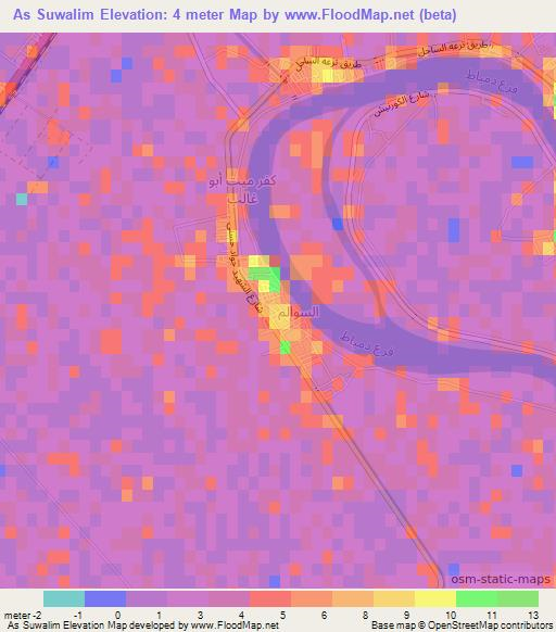 As Suwalim,Egypt Elevation Map