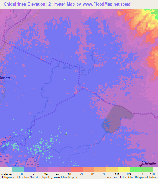 Chiquirines,Guatemala Elevation Map