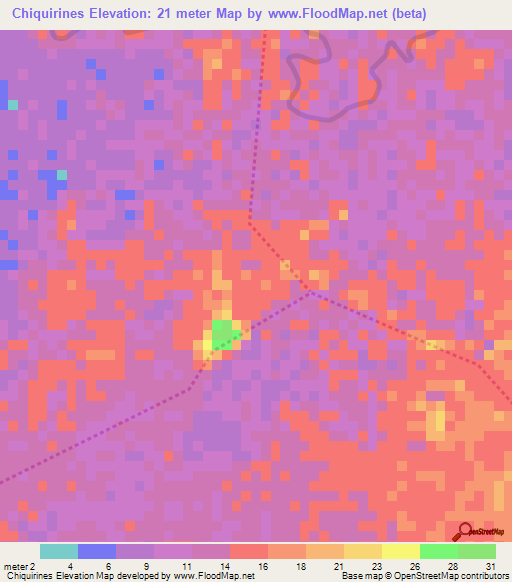 Chiquirines,Guatemala Elevation Map