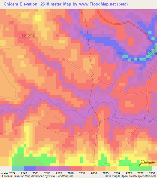 Chicera,Guatemala Elevation Map