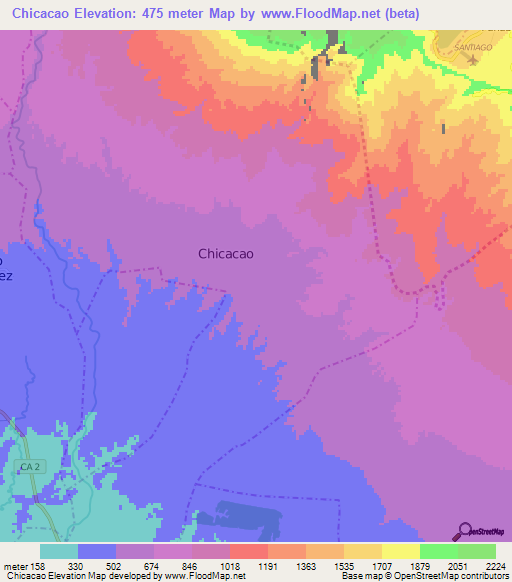 Chicacao,Guatemala Elevation Map