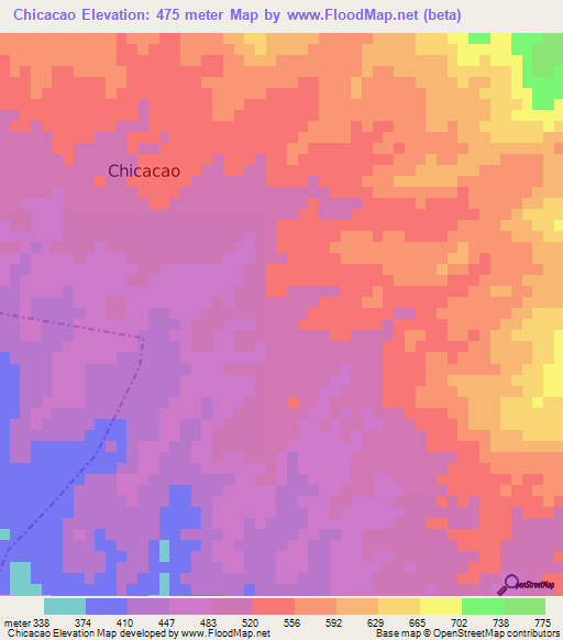 Chicacao,Guatemala Elevation Map