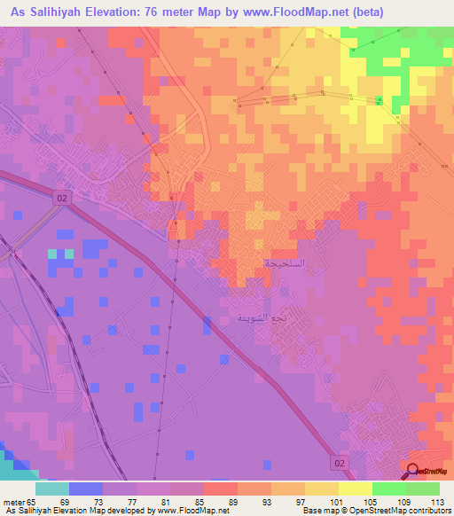 As Salihiyah,Egypt Elevation Map