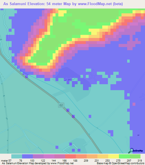 As Salamuni,Egypt Elevation Map