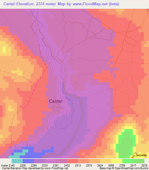 Cantel,Guatemala Elevation Map