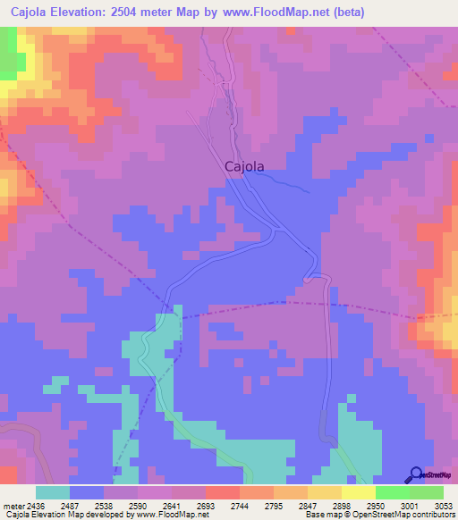 Cajola,Guatemala Elevation Map