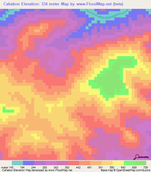 Cahabon,Guatemala Elevation Map