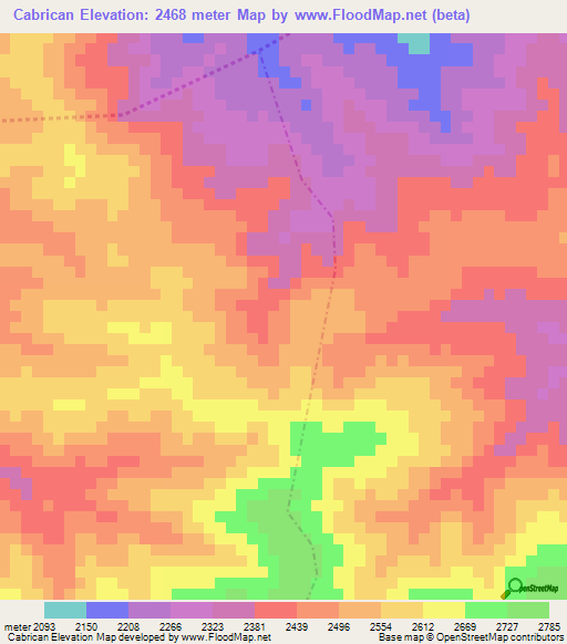 Cabrican,Guatemala Elevation Map