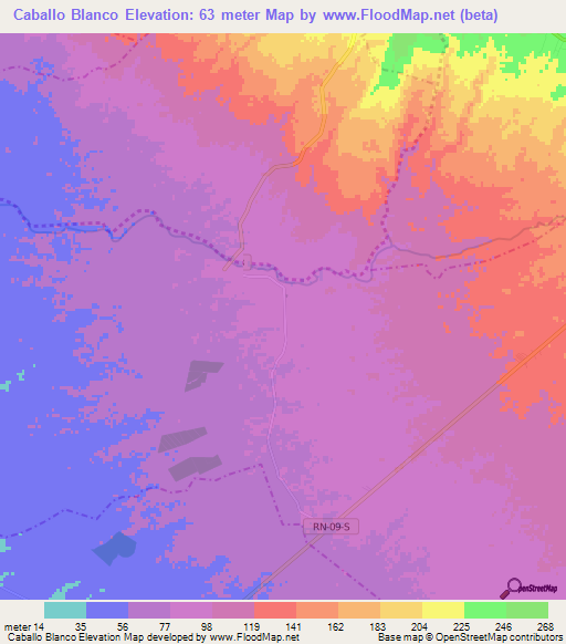 Caballo Blanco,Guatemala Elevation Map