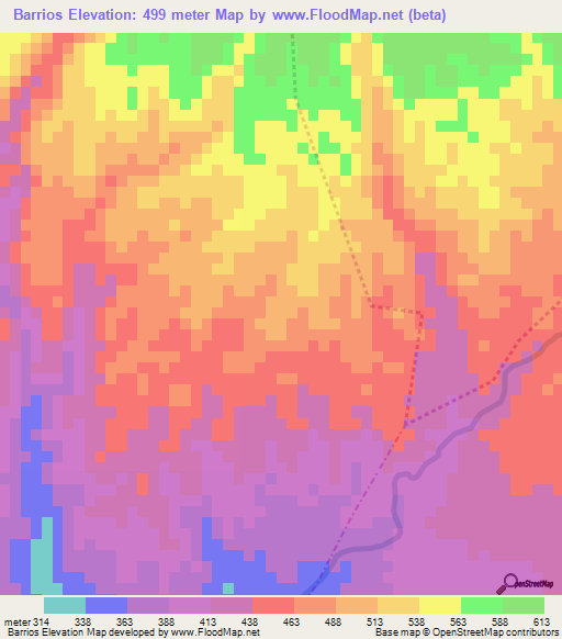 Barrios,Guatemala Elevation Map