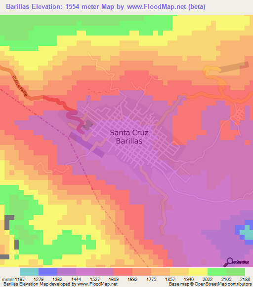 Barillas,Guatemala Elevation Map